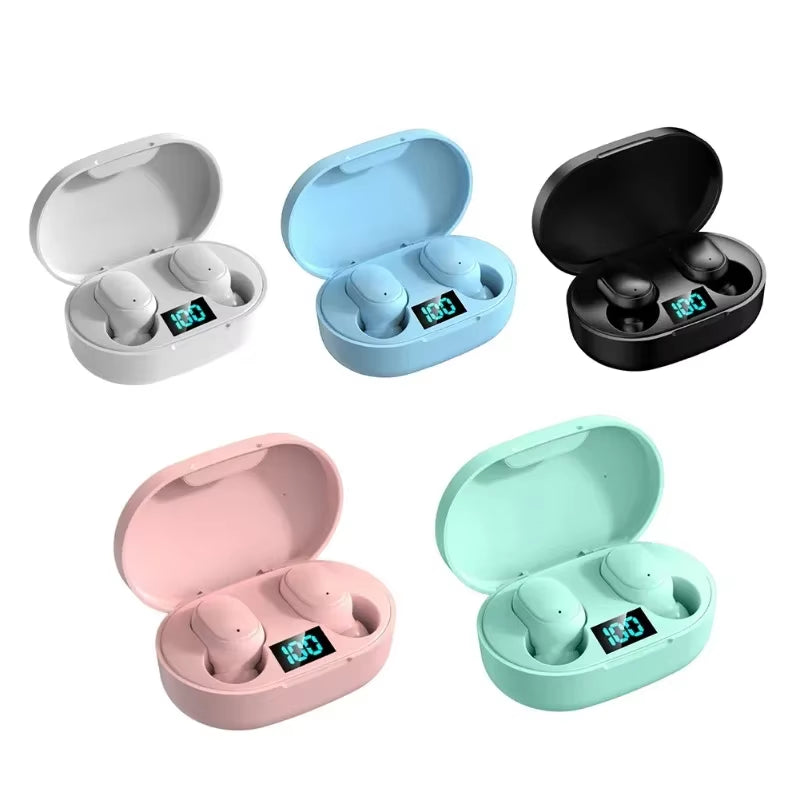 E6S Wireless Earbuds Noise Canceling Waterproof Ear Buds In-Ear Stereo Headphones with LED Display Charging Case